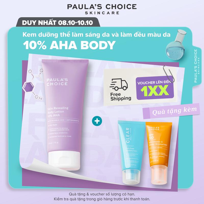 Kem dưỡng thể giúp làm sáng da chứa 10% AHA Paula's Choice Skin Revealing Body Lotion 10% AHA 210ml C5900