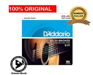 Senar Gitar Akustik Acoustic Daddario D addario D'addario EJ-11 EJ11 Original