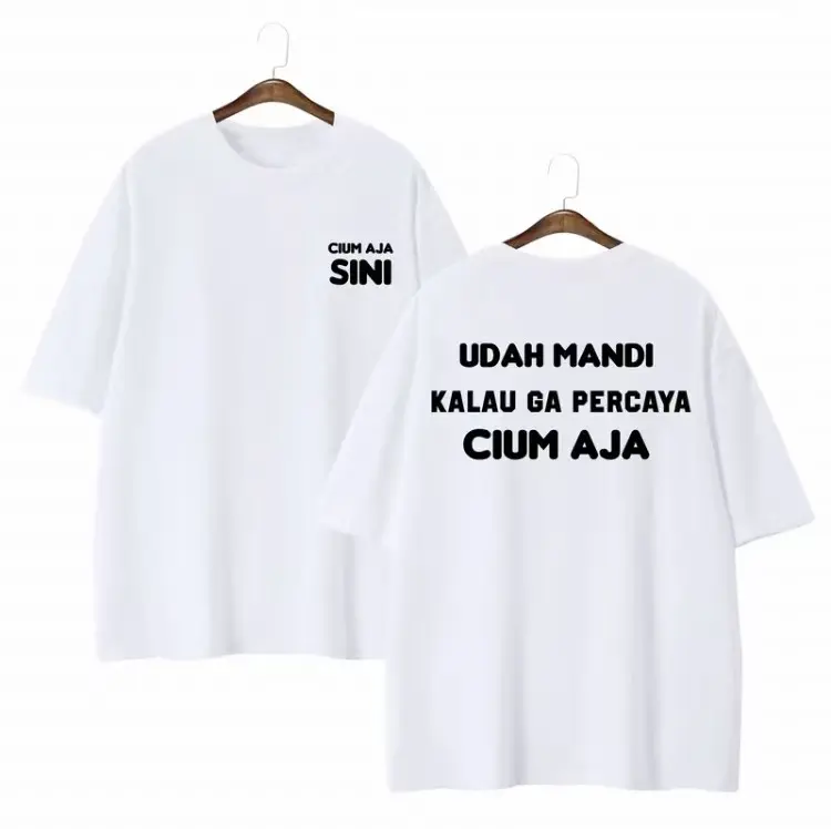 T-shirt Cium Aja Kaos Lengan Pendek / Unisex / Lembut Nyaman Soft Surfing