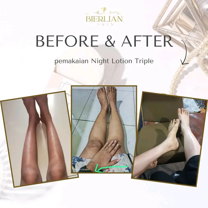 NIGHT LOTION WHITENING BIERLIAN SKINCARE-mencerahkan, melembabkan,memutihkan,menutrisi,stretchmarks 4