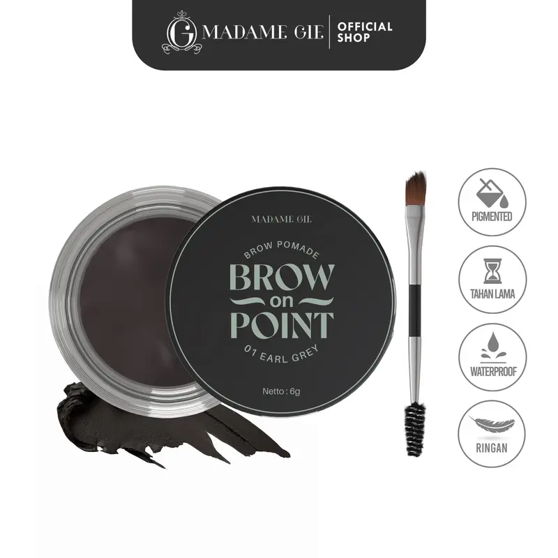 Madame Gie Madame Brow On Point – Make Up Eyebrow Pomade Cream Pensil Alis Waterproof 8
