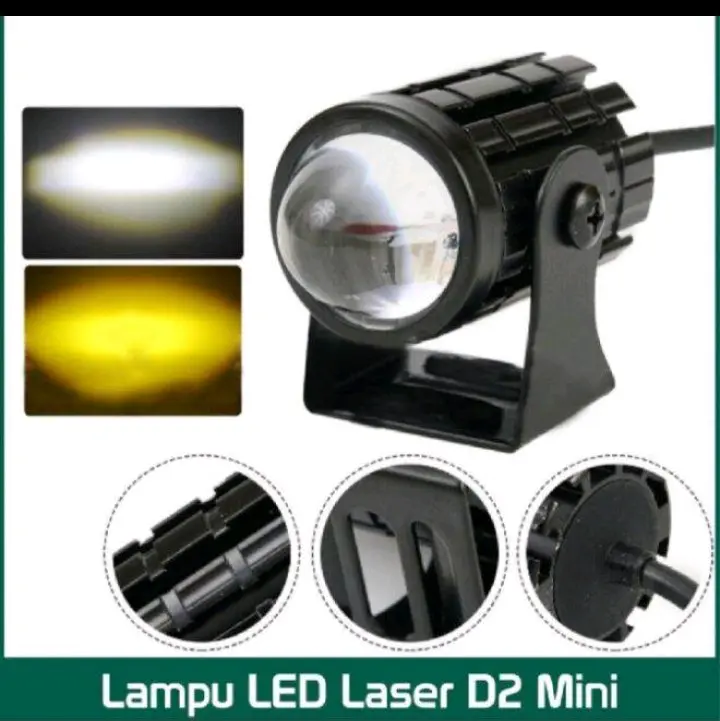 Lampu Tembak Laser Led Mini 2 Warna -  (12 - 24 volt )Lampu Tembak Sorot Foglamp Mini Laser Gun Car 0