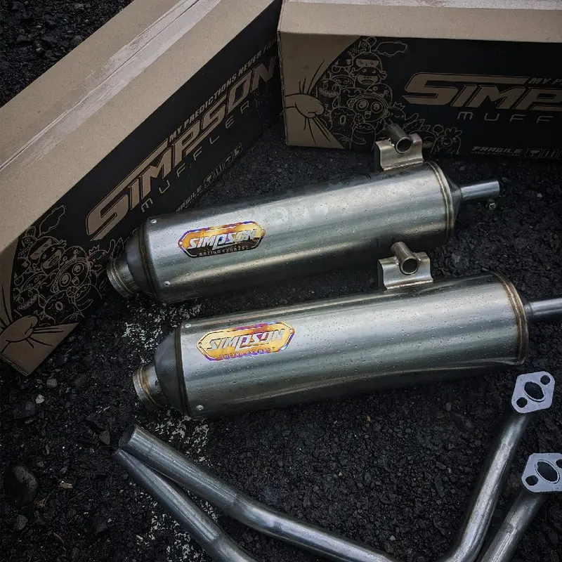 Knalpot STD Racing STAINLESS Original SIMPSON MUFFLER !!!, all matic series BEAT,VARIO,MIO,NMAX,AEROX 2