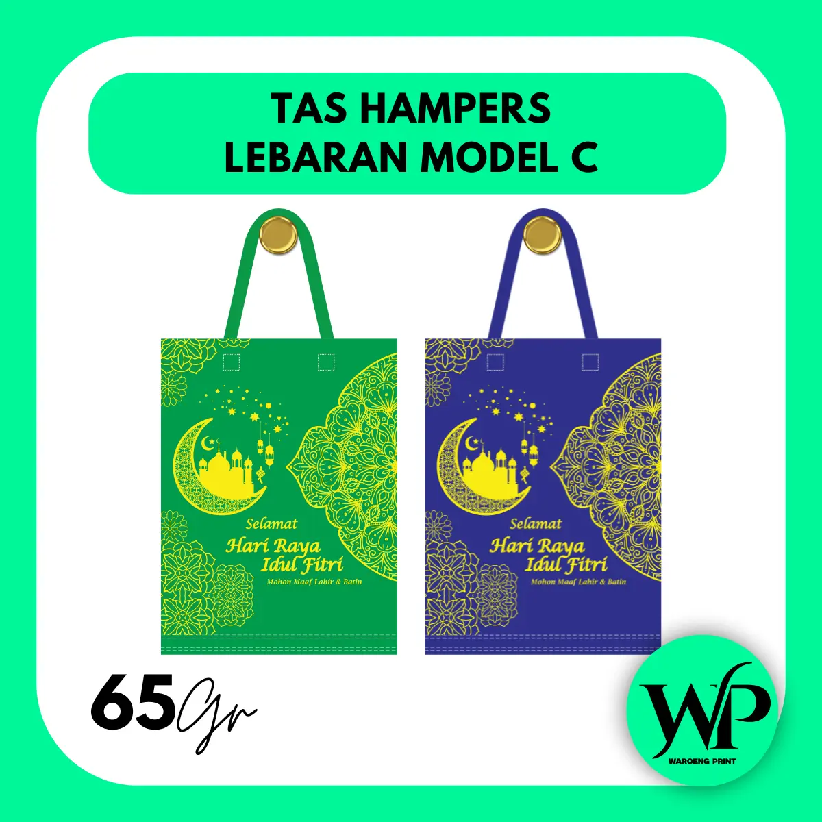Tas Bingkisan Parcel Type C 65gr | Spunbond Lebaran idhul Fitri 1446 Hijriah 2025
