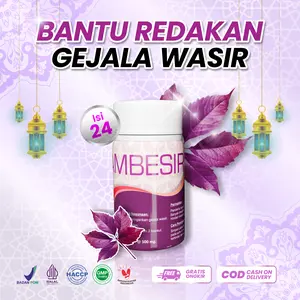 Ambesir Kembang Bulan 1 BOTOL ISI 24 Kapsul - Ambesir - Herbal Bantu Redakan Gejala Wasir Halal BPOM