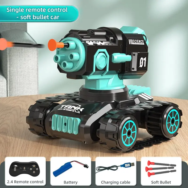 Mini Remote Control Tank Battle Remote Control Car Crawler Water Bomb Tank Children's Toy Car