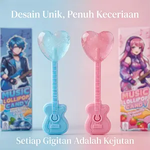 [HALAL] Music Lollipop Candy – Permen Gitar Unik Rasa Blueberry & Strawberry Halal Cocok untuk Party & Goodie Bag