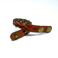 Gambar Gelang anyam kulit asli - leather bracelet dari Philo Goods Kab. Garut 2 Tokopedia