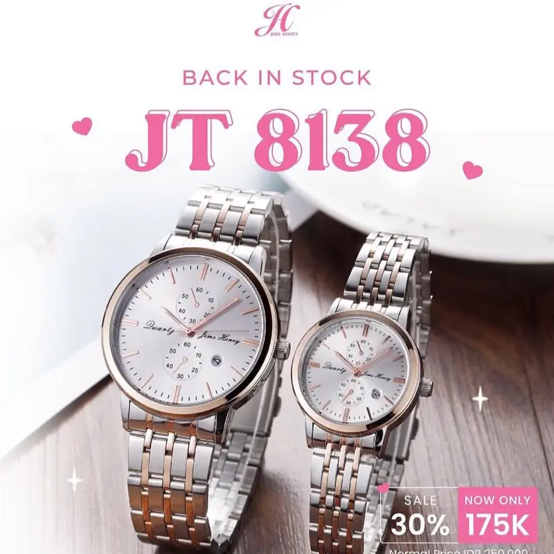 Jam Tangan Couple Pasangan JT8138 dari Jims Honey - Watches
