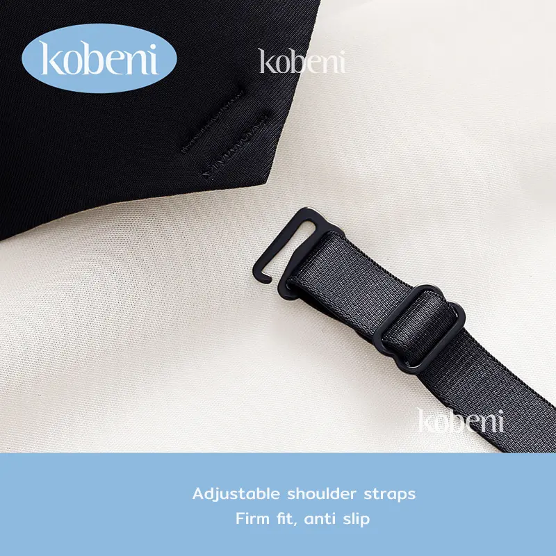 Kobeni Celana Dalam seamless sexy lingerie women's summer gathering without steel ring text bra set black Bh Setelan 6