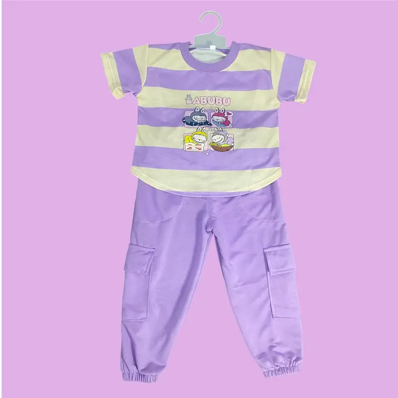 Baju anak labubu salur cargo 2-9thn/setelan anak perempuan labubu/setelan anak perempuan/setelan anak labubu salur cargo /setelan anak viral 2