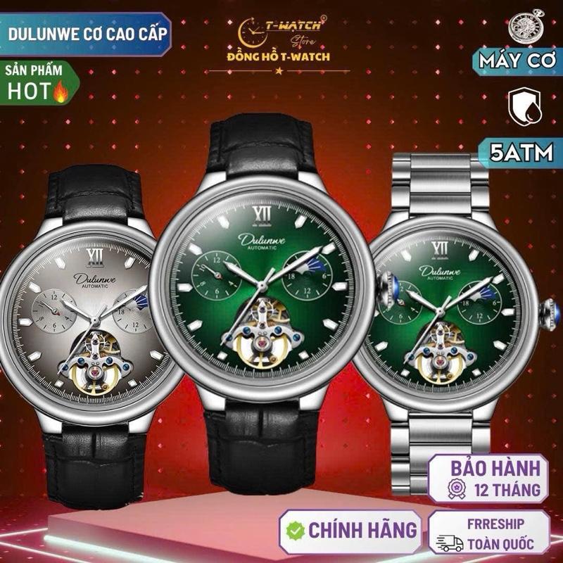 Giá Mở Bán Đồng Hồ Cơ Dulunwe Open Heart Cao Cấp Khoá Ẩn Dây 42mm Chống Nước Tốt Nam Watch đeo tay