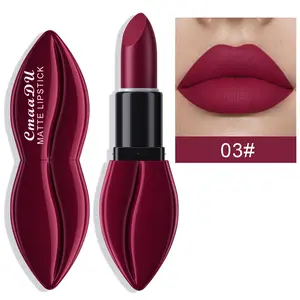 Lipstik Matte Tahan Lama Waterproof Bibir Lipstick impor wanita lipstik bentuk bibir merah 8 Warna Velvet lip