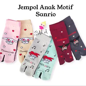 6 Pasang Kaos Kaki Jempol Anak Perempuan Motif Viral Tk Sd Usia 4-9 Tahun Fashion