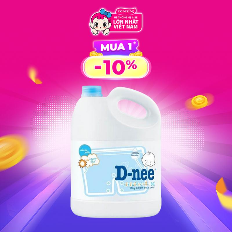 Nước giặt quần áo em bé D-nee Xanh - Lovely Sky 3L