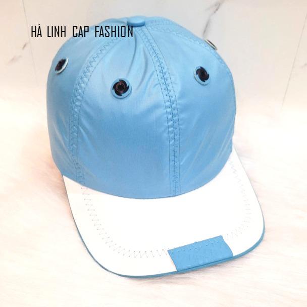  Mũ Lưỡi Trai Nón Kết Sơn Sò Xoáy Vải Dù Gió Cao Cấp Thể Thao Thời Trang Dành Cho Nam Nữ  MC38 -Trắng Xanh Bích  