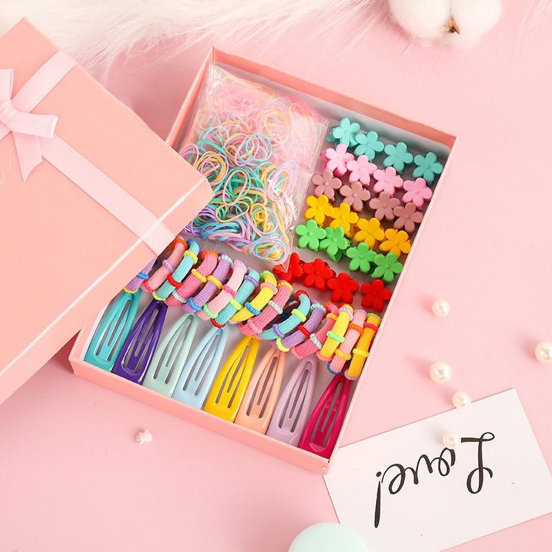 Product Introduction of Girl Baby Summer Catch Clip BB Clip Girl Hair Rope Rubber Band Hair Accessories Set 13
