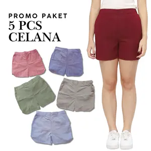 Celana Pendek Cewek Rumahan Short Pants Hot Pants Wanita   Paket 5 PCS   Bebas Pilih Warna