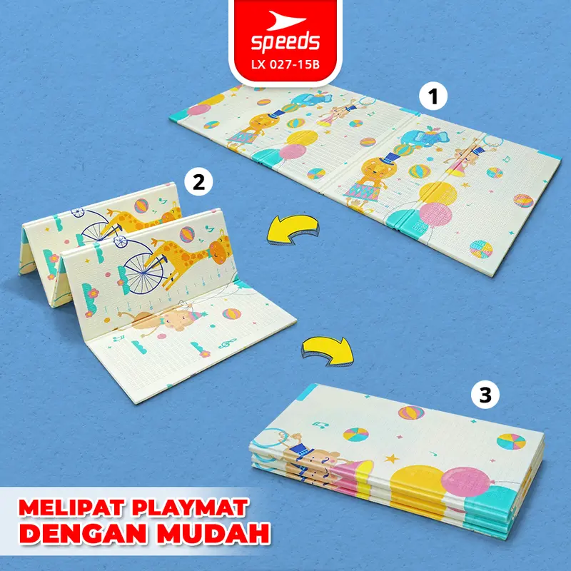 SPEEDS Playmate Anak 180x200 Tebal  8-10mm Karpet Playmate Bayi Tikar Lipat Bayi Bahan Foam XPE SNI 027-15 [ Motif B ] 7