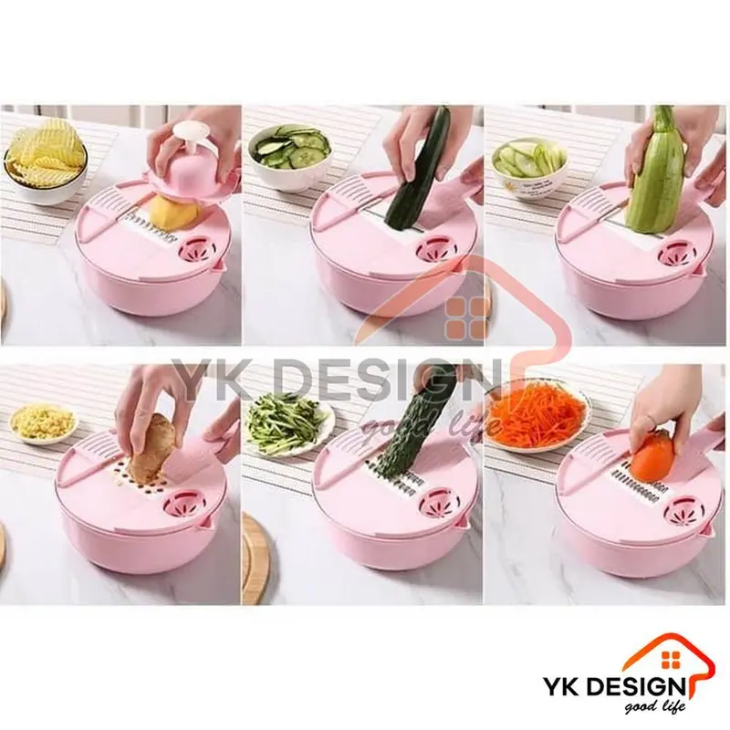 YK DESIGN Alat Potong Kentang Sayur Multifungsi Pengiris Parutan Chopper Kitchen 12 In 1 YK-123 6