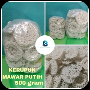 kerupuk mawar putih/kerupuk sebal/kerupuk uyel-uyel.mentah 500 gram