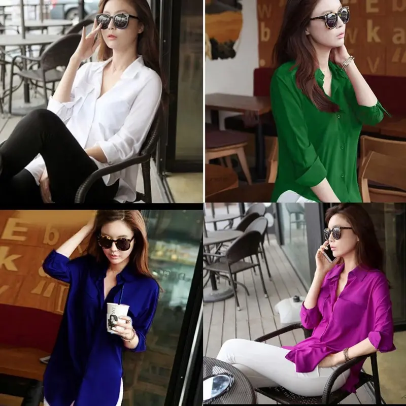 SƠ MI NỮ XẺ EO ĐUÔI TÔM ĐỦ 7 MÀU FORM DÀI ĐỦ SIZE VẢI LỤA MỊM MÁT SIZE M L XL XXL XXXL -A001 0