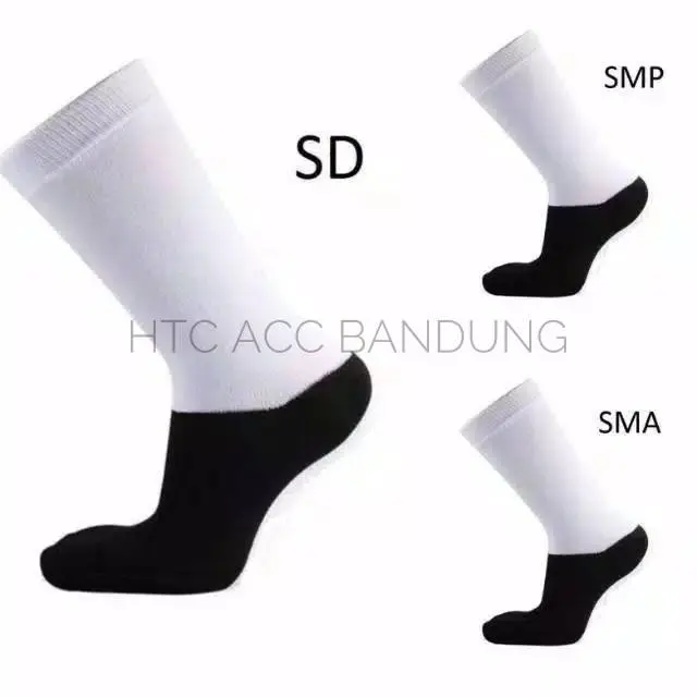 KAOS KAKI SD SMP SMA HITAM PUTIH / Kaos Kaki Anak Sekolah