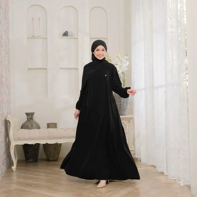 By Dolla - Sabiya Gamis - Gamis Hari Raya - Gamis Harian - Gamis Polos - Nyaman Lembut Dingin Wanita Dress Muslim Mewah 2