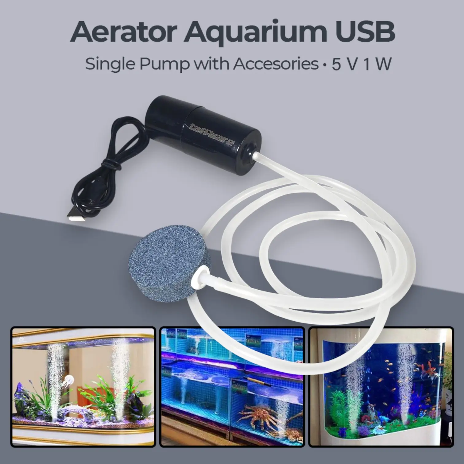Mutiara Mall - Aerator Aquarium USB | Pompa Udara Aquarium | Aerator 5V Portable