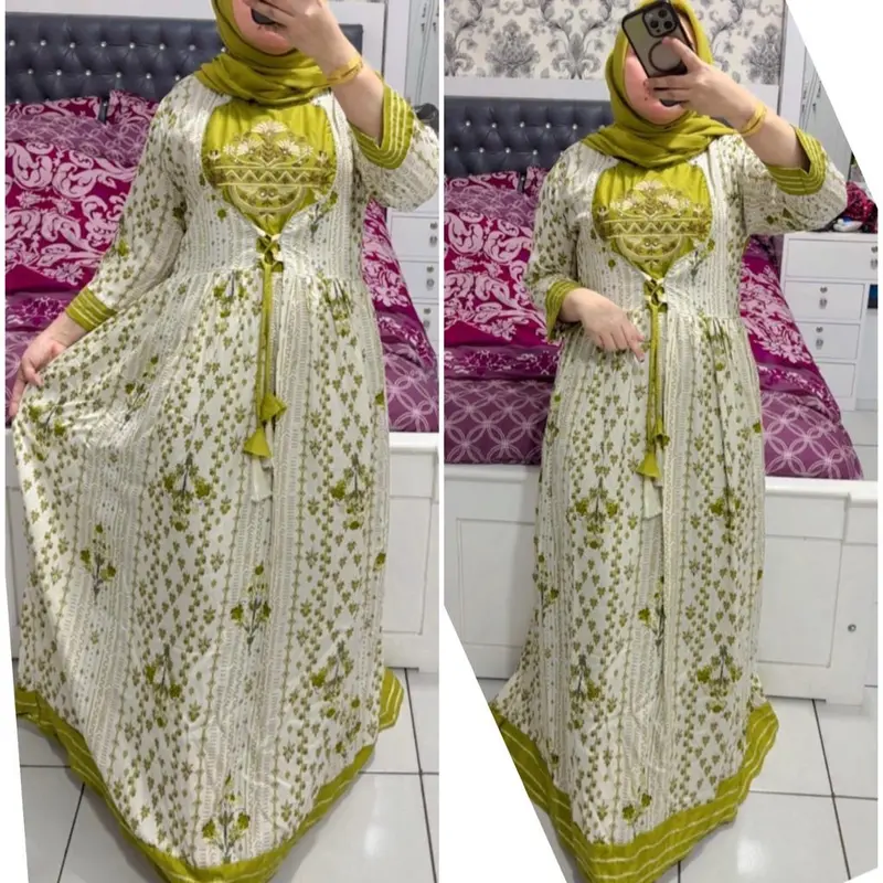gamis hindi bunga mama terbaru 1