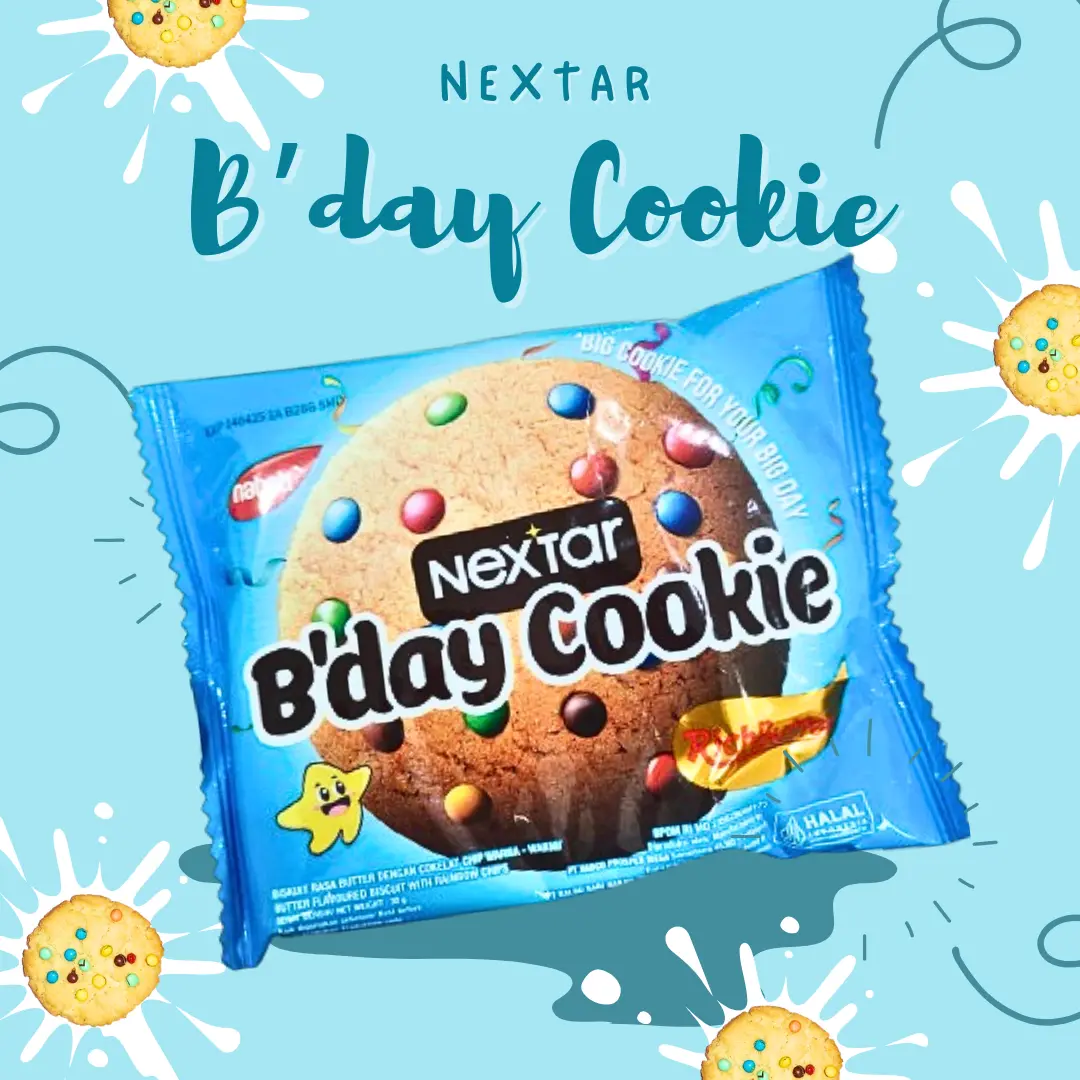 NEXTAR B'DAY COOKIE RICHBUTTER (10pcs/pack) grosir snack murah nabati
