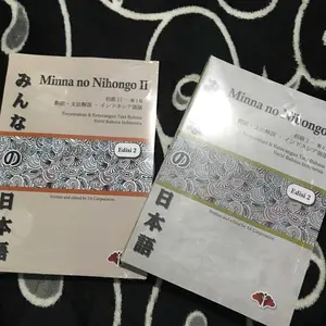 PAKET 2 BUKU MINNA NO NIHONGO 1 DAN 2 VERSI TERJEMAHAN & KETERANGAN TATA BAHASA VERSI BAHASA INDO