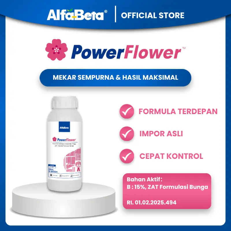 Pupuk Pemacu Bunga / Powerflower / Pupuk / Alfabeta/ 500ML 30ML