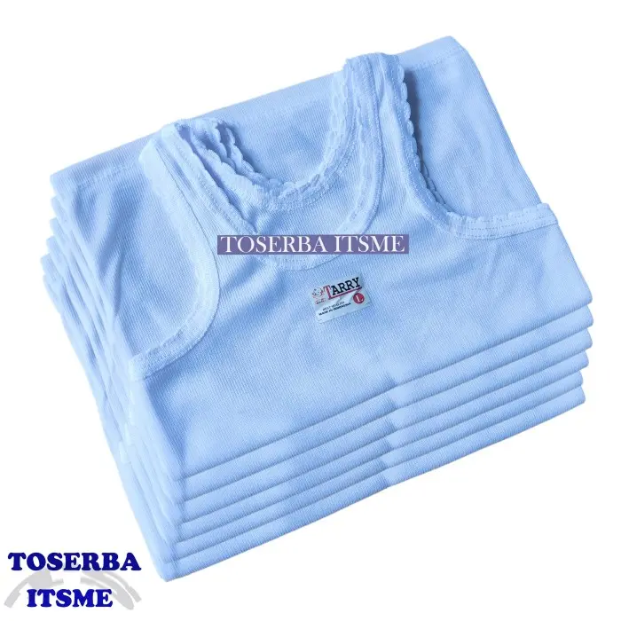 6 Pcs Singlet Anak Tanpa Bolong Bolong Kaos Dalam Anak Laki Perempuan