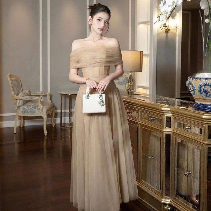 Váy lưới trễ vai gọng dáng dài đi tiệc KHANHTHU