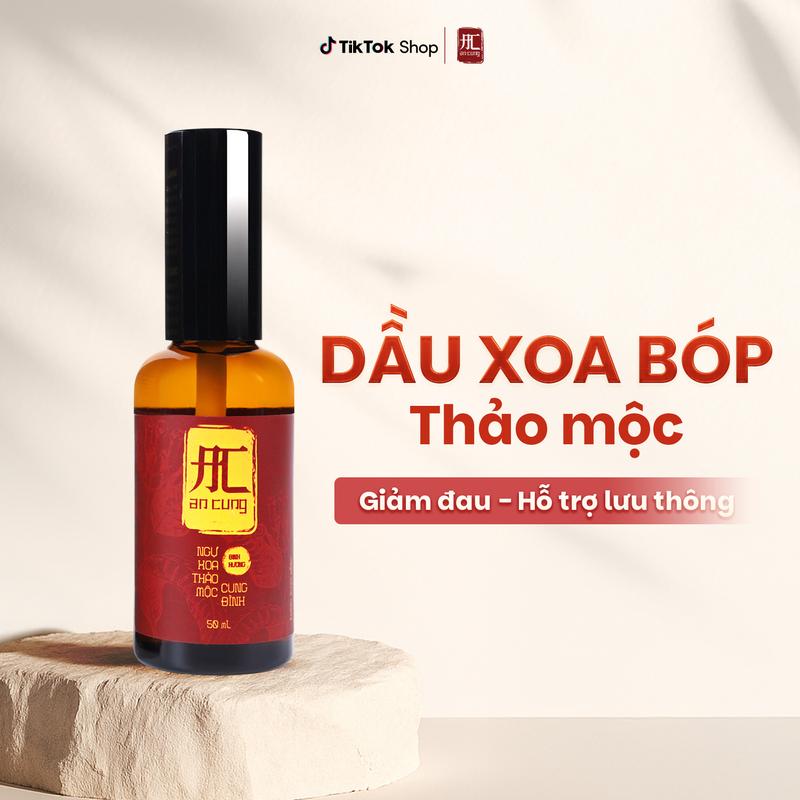 Dầu Xoa Bóp Nóng Thảo Mộc An Cung 50ML Giảm Đau Nhức Xương Khớp Thơm Dễ Chịu Dạng Xịt