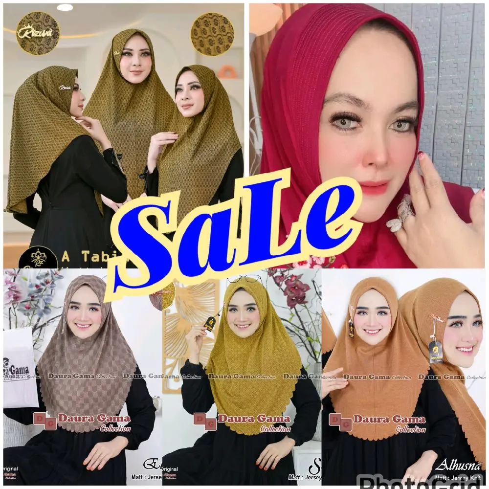 Sale LiVe....CuCi GuDang Nana Alifah Varian model Jilbab Instan