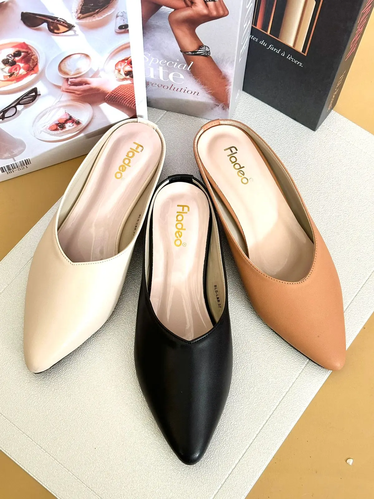 sandal wanita Kekinian mules / heels 3 cm termurah POLOS  DYO Shoes