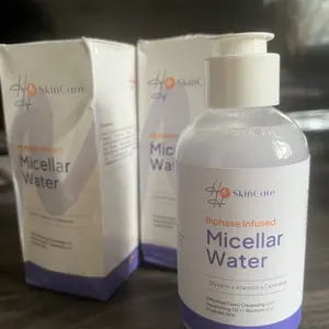 HNH Skincare -  Buy 1 Get 1 Biphase Infused Micellar Water - Cleanser Pembersih Make Up Bunga Cleansing Kapas Kering