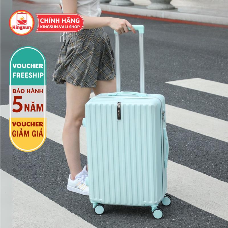 Vali KS-219 Size 20 24 Nhựa ABS+PC Bảo Hành 5 Năm 4 bánh xoay 360 hành lý khóa kéo
