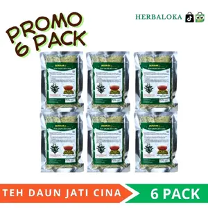 AMPUH!! 6 PCS Teh Hijau Daun Jati Cina ORIGINAL Herbal Alami Untuk Mendukung Kesehatan Pencernaan Teh Detox Herbal Tradisional