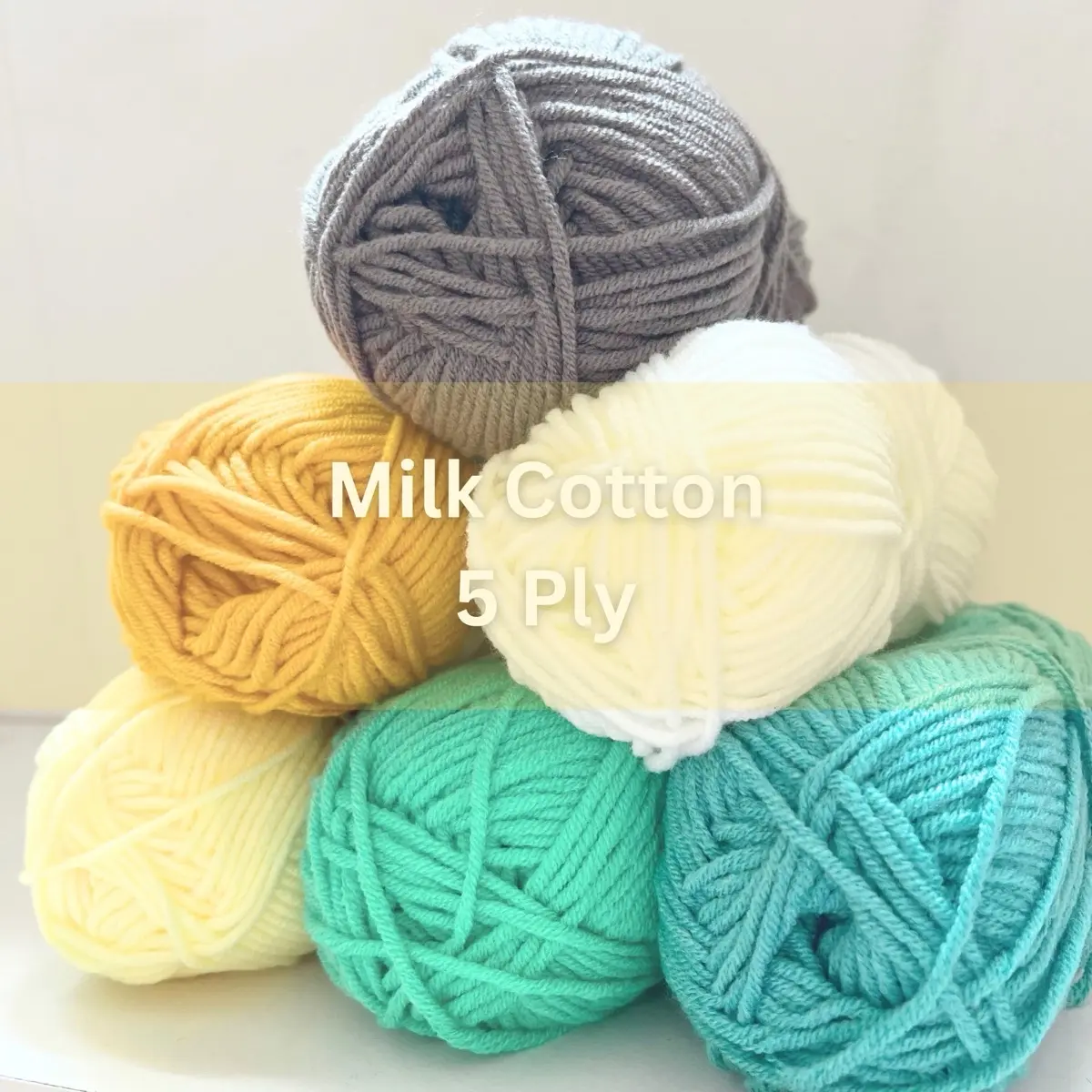 Benang Rajut Milk Cotton Katun Susu 5 Ply