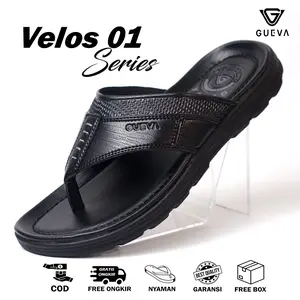 GUEVA Sandal Jepit Pria Velos 01 Series Sendal Japit Kasual Sandals & Flip Flops Indoor Outdoor Size 39-43 Bisa COD Anti Slip Anti Licin