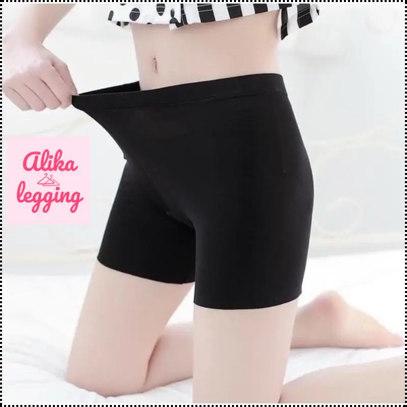Short Wanita Leggings pendek Celana Pendek Celana Dalaman Standart dan Jumbo Santai Dewasa Fit Spandex legging pendek wanita daily ❤ hitam seksi regular