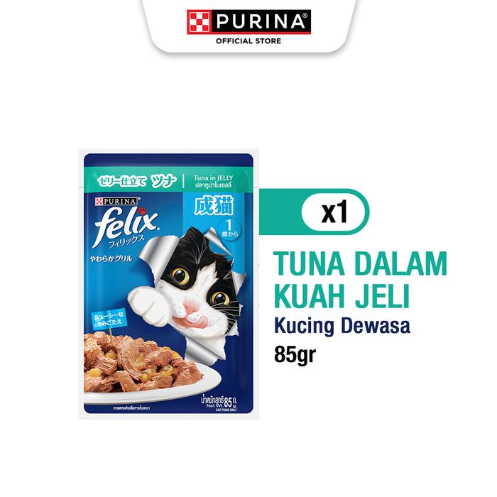 Gambar FELIX Adult Tuna Makanan Kucing Basah 85gr - FELIX, Standar dari Purina Indonesia Kota Administrasi Jakarta Barat Tokopedia