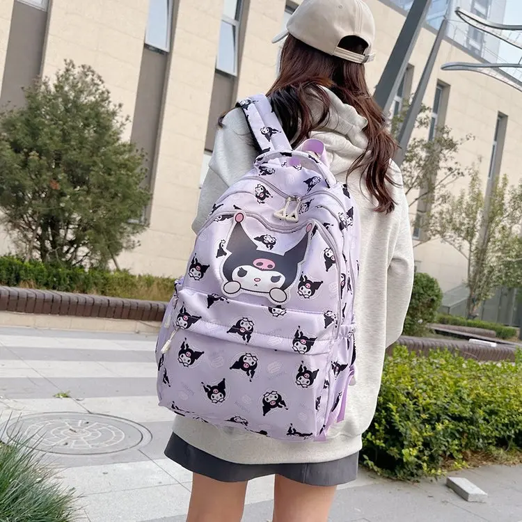 New Student Schoolbag 4-9 Grade Primary School Student Boy Girl Schoolbag Cute Fashion Large Capacity Waterproof Lightweight Clow M Melody Cinnamoroll Babycinnamoroll Nylon Backpack