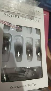 Product Review of Kuku Palsu nail art aesthetic dan lem wisuda tangan pewarna Nails Grooming Manicure Set Pedicure Set Stainless Steel Polish Cat Elegant from a**a 0