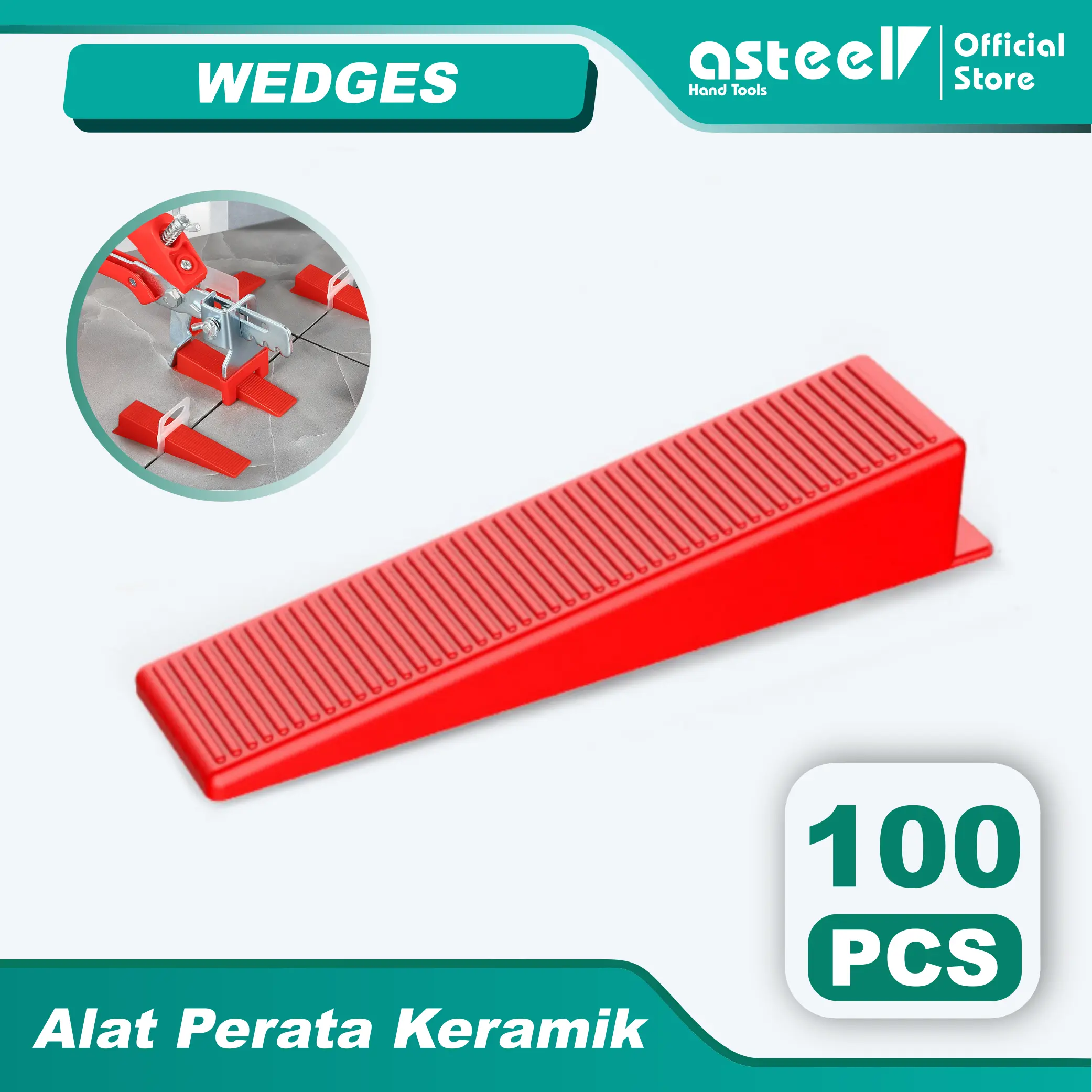 ASTEEL Wedges alat perata pasang keramik tipe pasak tile spacer leveling system hemat berkualitas