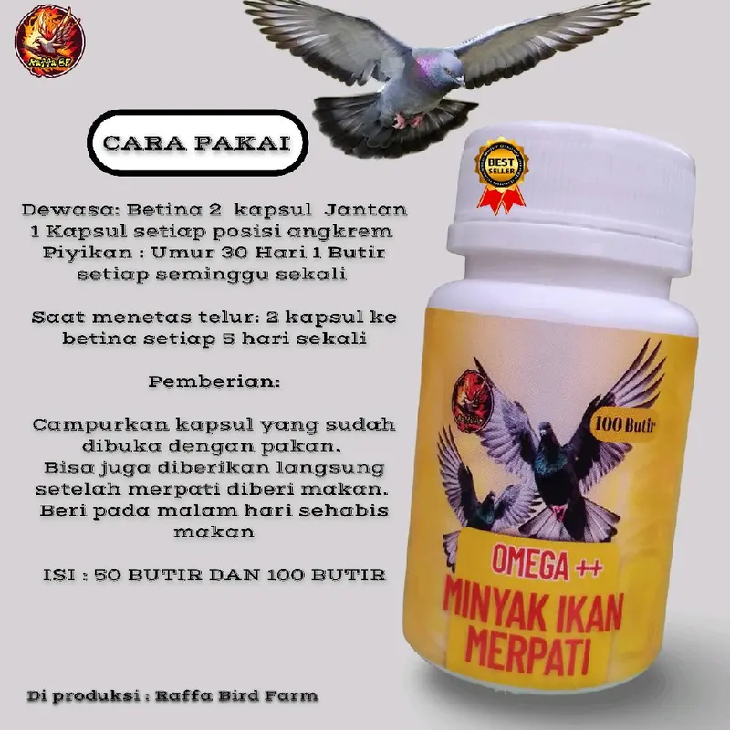 Vitamin Minyak Ikan Burung Isi 100 Capsul 1