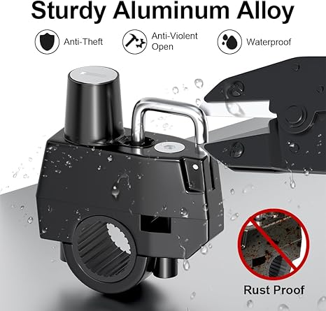 Motorcycle Helmet Cap Lock, Anti-Theft, Metal Deterrent Proof, Portable Helmet Safety Lock, with 2 Keys, Universal Helmet Cap Accessory, Suitable for Motorcycles, Scooters, Road Bikes Motorcycle Helmet Cap Lock, Anti-Theft, Metal Deterrent Proof, Portable Helmet Safety Lock, with 2 Keys, Universal Helmet Cap Accessory, Suitable for Motorcycles, Scooters, Road Bikes